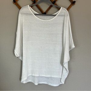 Forever 21 White Knit Top With Dolman Sleeves